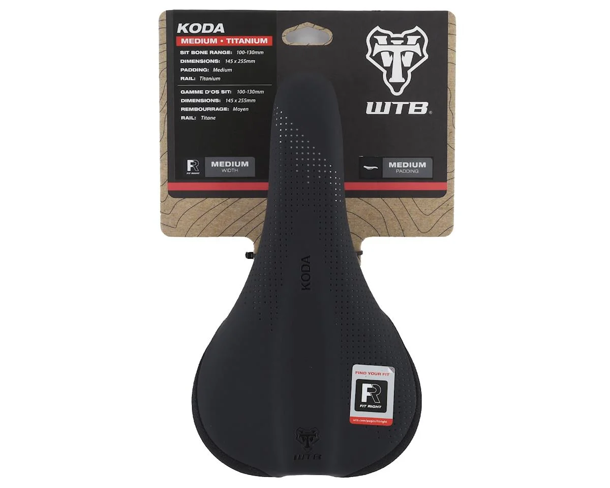 WTB Koda Saddle (Black) (Titanium Rails) (Medium) (145mm) - view 5